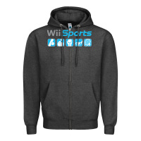 Charcoal Heather wii sports essential Zipper Hoodie - lanVoArt