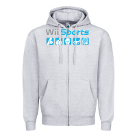 Heather Grey wii sports essential Zipper Hoodie - lanVoArt