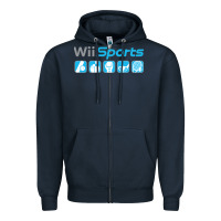 Navy wii sports essential Zipper Hoodie - lanVoArt