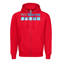Red wii sports essential Zipper Hoodie - lanVoArt