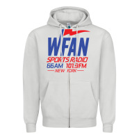 Dove Grey wfan sports radio new york Zipper Hoodie - lanVoArt