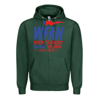 Sports Green wfan sports radio new york Zipper Hoodie - lanVoArt