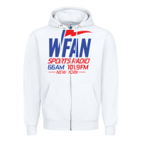 White wfan sports radio new york Zipper Hoodie - lanVoArt