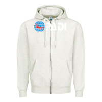 Oatmeal Heather padi Zipper Hoodie - lanVoArt
