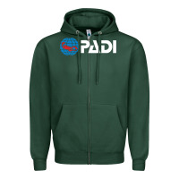 Sports Green padi Zipper Hoodie - lanVoArt