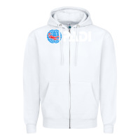 White padi Zipper Hoodie - lanVoArt