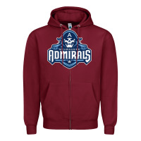 Burgundy milwaukee admirals Zipper Hoodie - lanVoArt