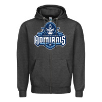 Charcoal Heather milwaukee admirals Zipper Hoodie - lanVoArt