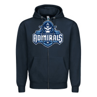 Navy milwaukee admirals Zipper Hoodie - lanVoArt