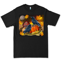 Black Fall Crow Premium Tee - LillyAllenDesigns