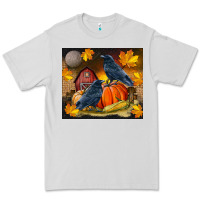Dove Grey Fall Crow Premium Tee - LillyAllenDesigns
