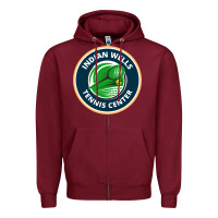Burgundy indian wells tennis center Zipper Hoodie - lanVoArt