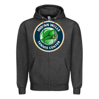 Charcoal Heather indian wells tennis center Zipper Hoodie - lanVoArt
