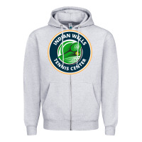 Heather Grey indian wells tennis center Zipper Hoodie - lanVoArt