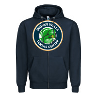 Navy indian wells tennis center Zipper Hoodie - lanVoArt
