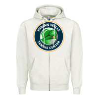 Oatmeal Heather indian wells tennis center Zipper Hoodie - lanVoArt