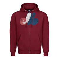 Burgundy montreal expos Zipper Hoodie - lanVoArt