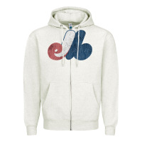 Oatmeal Heather montreal expos Zipper Hoodie - lanVoArt