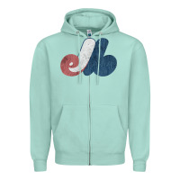 Seafoam montreal expos Zipper Hoodie - lanVoArt