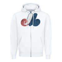 White montreal expos Zipper Hoodie - lanVoArt