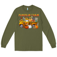 Army Green pumpkin farm Long Sleeve Tee - CowGirlArtShop