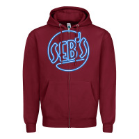 Burgundy seb's   la la land Zipper Hoodie - lanVoArt
