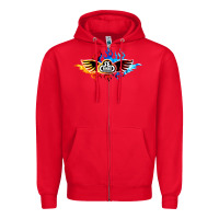 Red se bikes bmx bicycle on fire sport blue red Zipper Hoodie - lanVoArt