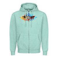 Seafoam se bikes bmx bicycle on fire sport blue red Zipper Hoodie - lanVoArt