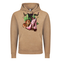 Cowgirl Boots Hat Horns Cactus Vintage Hoodie | Teevron