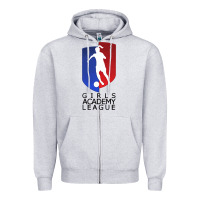 Heather Grey girls academy league Zipper Hoodie - lanVoArt