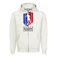 Oatmeal Heather girls academy league Zipper Hoodie - lanVoArt