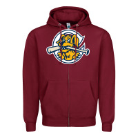Burgundy the charleston riverdogs Zipper Hoodie - lanVoArt