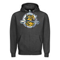 Charcoal Heather the charleston riverdogs Zipper Hoodie - lanVoArt