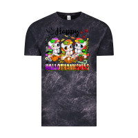 Cloud Black happy hallothanksmas unicorns Vintage Tee - texasbilliewilder