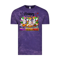 Cloud Purple happy hallothanksmas unicorns Vintage Tee - texasbilliewilder