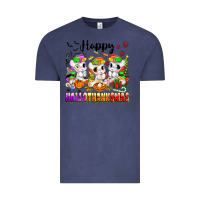 Vintage Denim happy hallothanksmas unicorns Vintage Tee - texasbilliewilder