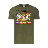 Vintage Olive happy hallothanksmas unicorns Vintage Tee - texasbilliewilder
