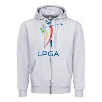 Heather Grey lpga Zipper Hoodie - lanVoArt
