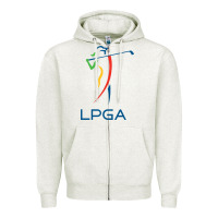 Oatmeal Heather lpga Zipper Hoodie - lanVoArt