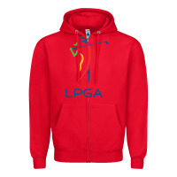 Red lpga Zipper Hoodie - lanVoArt