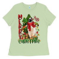 Matcha merry christmas penguin Ladies Tee - LillyAllenDesigns