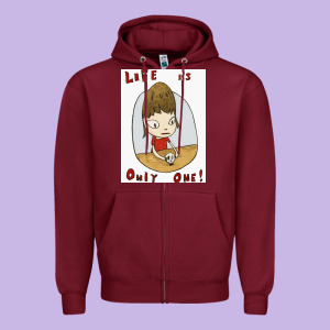 Life Is Only One Zipper Hoodie Designed By Lanvoart