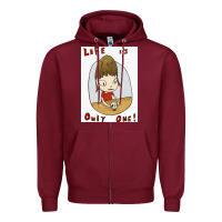 Burgundy life is only one Zipper Hoodie - lanVoArt