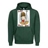 Sports Green life is only one Zipper Hoodie - lanVoArt