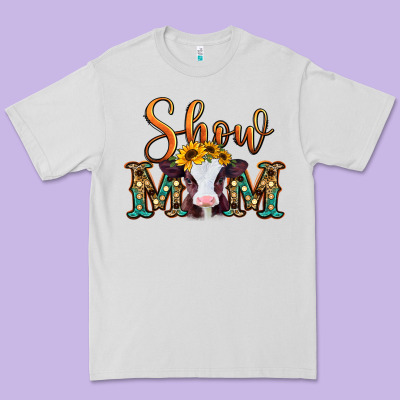 Show Mom Baby Cow Premium Tee Designed By Jasminsmagicworld