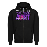 Black football aunt Zipper Hoodie - CowhideDigitalArt