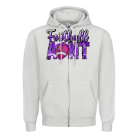 Dove Grey football aunt Zipper Hoodie - CowhideDigitalArt