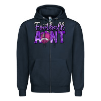 Navy football aunt Zipper Hoodie - CowhideDigitalArt