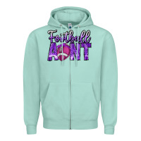 Seafoam football aunt Zipper Hoodie - CowhideDigitalArt