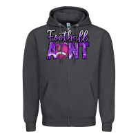Smoke football aunt Zipper Hoodie - CowhideDigitalArt